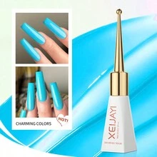 XEIJAYI 1pc Long-Lasting Blue Gel Nail Polish UV/LED Soak Off Gel Nail Polish For Nail Art DIY Salon Home Holiday Gift For Women - 藍色 - 查看 6