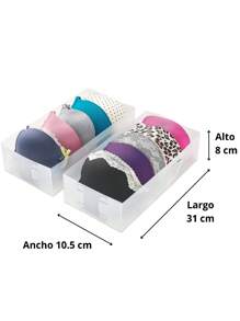 Set de 2 piezas de Organizadores para Brasieres - Blanco - Ver 3