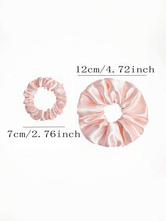 12pcs/Set Women Satin Scrunchies, Large & Small Hair Ties, High Ponytail, No Damage Hair Ropes Scrunchy Hair Ties Hair Accessories