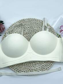 Women's Push Up Wireless Seamless Bra, Invisible, Anti-sagging, Specially Designed For Small Breasts - White - View 3