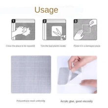 Self-adhesive Window Screen Repair Patch, Anti-mosquito & Anti-insect, Prevent Windows, Netting, Door Mesh Screens From Tear And Hole - White - View 7