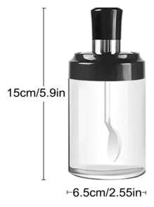 Dispensador Botella Para Aceite Con 2 Especiero Aceitera - transparente - Ver 3