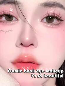 HMQ beauty 8對自然假睫毛紋身貼紙,一次性方便妝容貼紙,3d自然仿真防水眼部美妝工具 - 粉色 - 查看 2