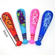 4 Piezas / Set Bate De Béisbol Inflable De Dibujos Animados, Palo Hinchable De Colores Brillantes Para Animadoras Con Aire - Multicolor - Ver 2