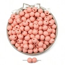 beadia 50pcs Colorful Round Wooden Beads, For Necklace And Bracelet DIY Crafting Materials - Multicolor - View 10