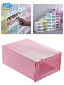 A:Cajas de almacenamiento de zapatos, organizador apilable de plástico transparente, paquete de 6PZ - Multicolor - Ver 5