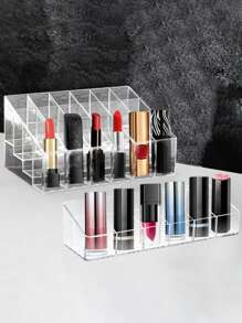 1pc Plastic Transparent 24 Grids Acrylic Lipstick Holder Storage Box For Makeup Cosmetics Eyebrow Pencil Eyelash Pencil Packaging Case Container Display Rack, Room, Bathroom, House, Pink Room, Living Travel Stuff, Gift Bag, Gifts For Mom, Dad, Men, Friends, Teacher, Birthday, Wedding, Desk, Shelves, Accessories, Gift Boxes, Funny Gift, Storage Bag, Makeup Bag, Toiletry Bag, Desk Organiser, Cosmetic Bag, Makeup Pouch, Jewellery Box, Pouch, Makeup Brush Holder, Brush Holder, Perfume Organiser, Pouch Bag,Gifts For Women,Christmas Gifts,Gift Ideas For Women - Clear - View 5