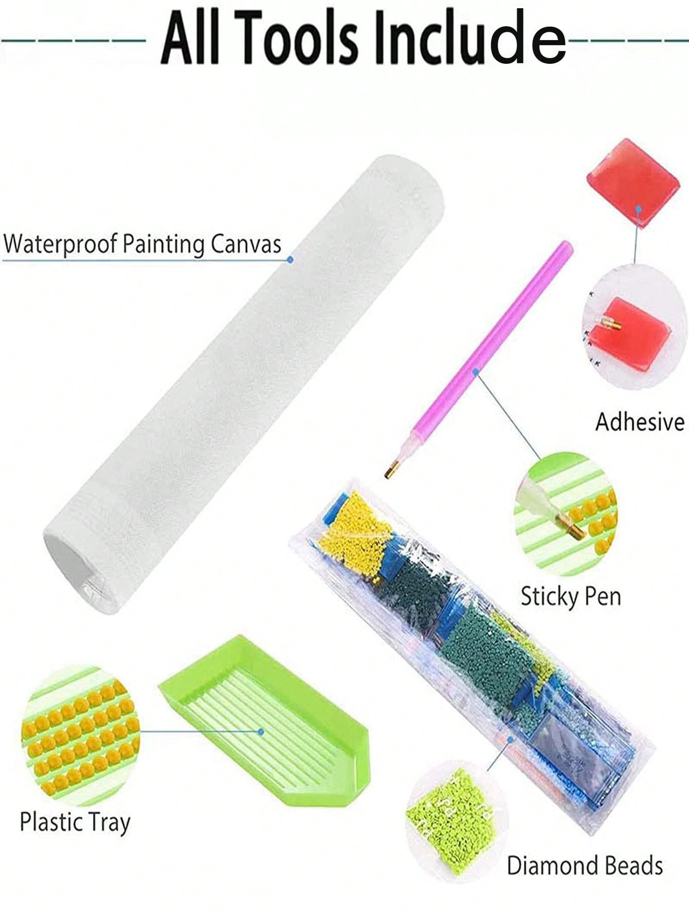 Kit Pittura Con Diamanti 5D Per Bambini – 12 Portachiavi Fai Da Te Con Animali E Motivi Carini