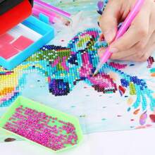 58入組DIY鑽石畫工具和配件成套工具,尺寸,成年人畫筆,鑷子,膠水,更正工具套裝適用於鑽石藝術工藝