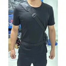 1pc New Design Grey Lure Bag, Multifunctional Shoulder Fishing Bag With Waterproof And Storage Function. Suitable For Outdoor Activities - Dark Grey - View 4