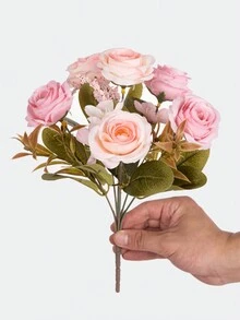 1朵人造玫瑰花,適用於生日派對、婚禮佈置、家居裝飾、節慶裝飾、戶外庭園、教室等場合。 - 彩色 - 查看 2