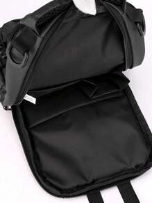 Outdoor Fashionable Casual Nylon Men's Waist Bag Anti Theft Sling Crossbody Backpack Shoulder Bag, Lightweight Strap With USB Charger Port(Random Letters) Chest Bag Sling Bag Multifunctional With Adjustable Strap Vacation Black Bag Men's Accessories College Bag Summer Dad Freshman Multi-Functional Dorm University Side Bag Travel Christmas Holiday Thanksgiving Gifts Holiday Essentials Fanny Pack Back To School The Sporty Life Summer Bag Spring Break Bag Pack Belt Bag School Supplies