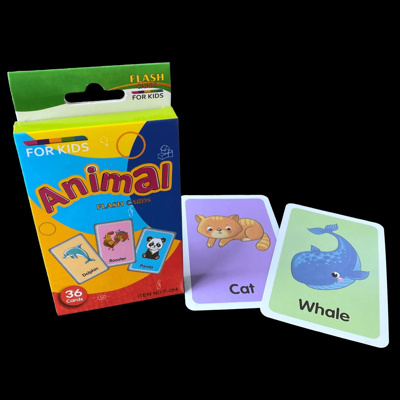 1box Of 36 Cards - Animal Cognitive Flashcards - Multicolor - View 1