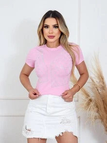 Women Tops - 粉色 - 查看 1