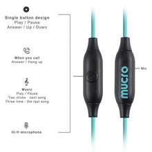 Puluz Mucro MB-232 Running In-Ear Sport Earhook Wired Stereo Headphones for Jogging Gym(Blue) - Blue - View 4