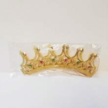 Corona De Rey Y Accesorio De Cabello De Princesa Para Niños, Corona De Príncipe - Dorado - Ver 4