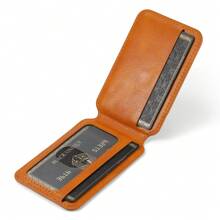 Suteni Pu Leather Detachable 2-In-1 Phone Case With Card Holder & Wallet, Compatible With Magsafe Wireless Charging, Compatible With IPhone/Google/Samsung - Oil wax khaki - View 7