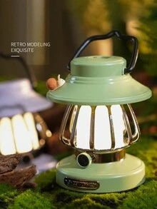 1入組創意小夜燈,戶外露營和環境燈,復古迷你檯燈,合適的適用於戶外,床側和餐廳氛圍燈光