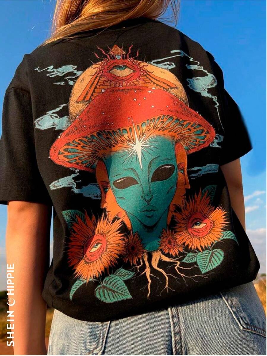 Women T-Shirts - màu đen - Xem 1