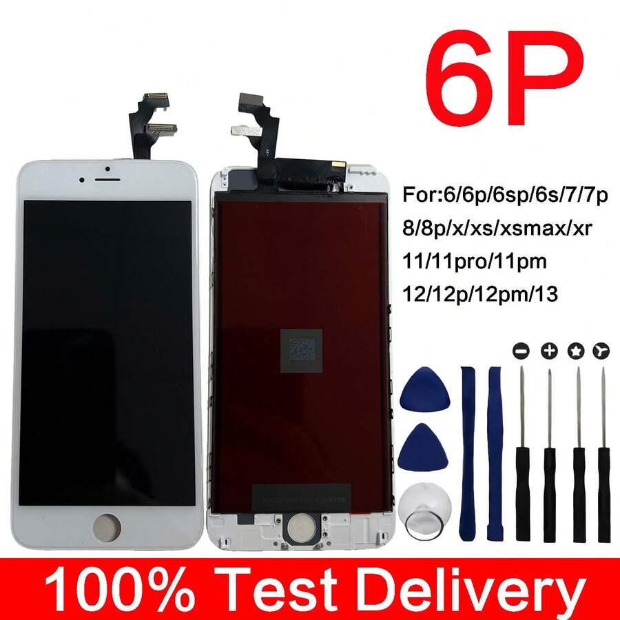 兼容 iPhone 6 Plus 的液晶屏更換維修套件，包括觸摸屏、數字顯示屏和液晶顯示屏 - iPhone 6plus 白色 - 查看 1