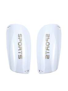 1雙男式透氣吸汗足球訓練襪,附1雙腿套,專業足球訓練運動襪,保護腿部,壓縮足球襪,男式壓縮腿套,針織腿套,吸汗+附1雙具有抗衝擊和吸震技術的pu脛套,弧形設計貼合小腿運動 - 白色 - 查看 6