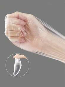 [100/200/300/500/600/800/1000 件] 一次性足膜保湿防裂足部护理袜子，塑料透明手膜，足浴足部保护鞋套，防水足疗足套