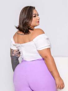 Plus Size Blouses - Apricot - View 4