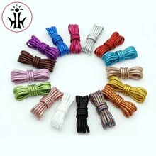 1對男女圓形金屬線鞋帶,適用於休閒鞋、運動鞋、機車靴,時尚酷炫