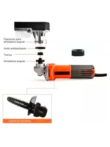 Motosierra Esmeriladora Amoladora Adaptador Angular Sierra. Vmingo - Negro - Ver 2