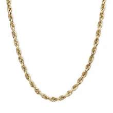 Romantika Jewelry 10K Carat Italian Gold Torzal Chain