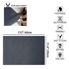 4 Tấm lót tủ lạnh có thể giặt, tấm lót tủ lạnh chống thấm nước và dầu mỡ, tấm lót cho các ngăn tủ lạnh, tấm phủ cho ngăn đá, kệ kính, tủ đựng đồ và ngăn kéo. - màu đen - Xem 4