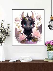 1 Pieza Pintura De Diamante Con Patrón De Dragón Lindo - Multicolor - Ver 2