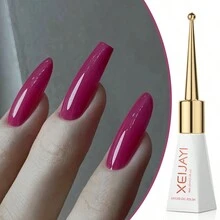 XEIJAYI 1pc Long-Lasting Pink Gel Nail Polish UV/LED Soak Off Gel Nail Polish For Nail Art DIY Salon Home Holiday Gift For Women - 玫紅色 - 查看 3
