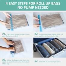 Bolsas ahorradoras de espacio, bolsas de compresión para almacenamiento de edredones y mantas, bolsas de sellado al vacío para almacenamiento de ropa, incluye bomba de mano