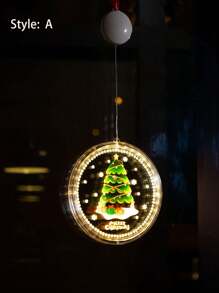 1入組led聖誕節吸盤燈,適用於窗戶/牆壁裝飾,聖誕畫設計,聖誕節形狀裝飾燈