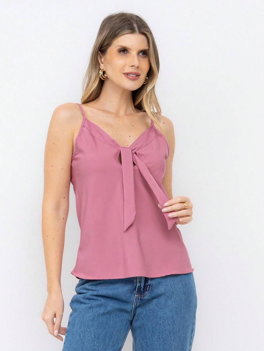 Women Tank Tops & Camis - Màu hồng gỉ - Xem 1