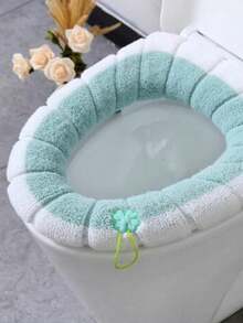 家用浴室馬桶座椅套,附手柄,可水洗,加厚,四季通用,馬桶墊套裝