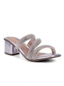 Domidona Women Heeled Sandals - 銀色 - 查看 1