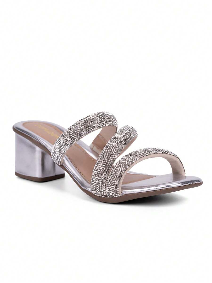 Domidona Women Heeled Sandals - 銀色 - 查看 1