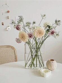 1pc 透明北欧书本装饰花瓶 INS风格客厅房间水培插花花瓶欧式玄关装饰