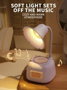 1 Miếng Creative Retro Hình máy hát Có thể sạc lại Hộp nhạc Đèn Với Vô cấp Làm mờ , Lý tưởng Qủa tặng Dành cho Cô gái - Nhiều màu - Xem 3