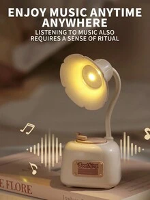 1 Miếng Creative Retro Hình máy hát Có thể sạc lại Hộp nhạc Đèn Với Vô cấp Làm mờ , Lý tưởng Qủa tặng Dành cho Cô gái - Nhiều màu - Xem 4