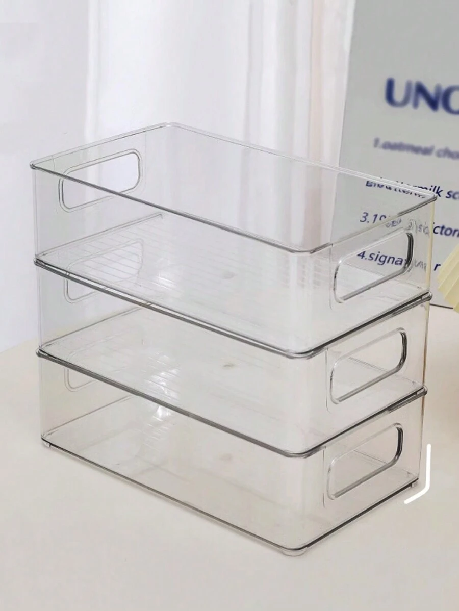 精美小收納盒,彩色多功能收納盒,桌面可疊放式收納盒,雜物小物品收納盒,透明化妝品收納盒 - 無色 - 查看 1