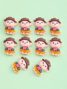 10pcs Diy Cartoon Character Phone Decorations - Multicolor - View 3