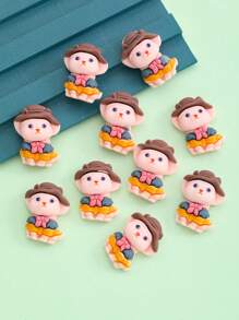 10pcs Diy Cartoon Character Phone Decorations - Multicolor - View 1