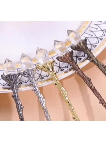 1入自然晶牙齒形狀寶石合金咖啡勺,復古雕刻裝飾甜點冰淇淋勺套裝,適用於咖啡廳餐具、家庭和辦公室聚會用品