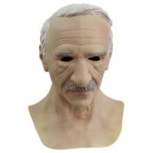 1pc Unisex Latex Realistic Old Man Mask Funny Prank Cosplay Headgear For Bar Makeup Dance Party, Suitable For Halloween - Apricot - View 4
