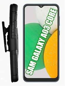 Funda Uso Rudo Con Clip Para Samsung Galaxy A03 Core - Negro - Ver 2