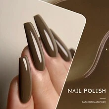 XEIJAYI 1pc Long-Lasting Brown Gel Nail Polish UV/LED Soak Off Gel Nail Polish For Nail Art DIY Salon Home Holiday Gift For Women - 巧克力棕 - 查看 5