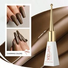 XEIJAYI 1pc Long-Lasting Brown Gel Nail Polish UV/LED Soak Off Gel Nail Polish For Nail Art DIY Salon Home Holiday Gift For Women - 巧克力棕 - 查看 6